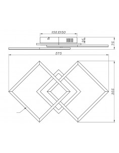PLAFONIERA LED QUADRI TITANO 2