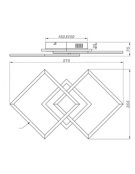 PLAFONIERA LED QUADRI TITANO